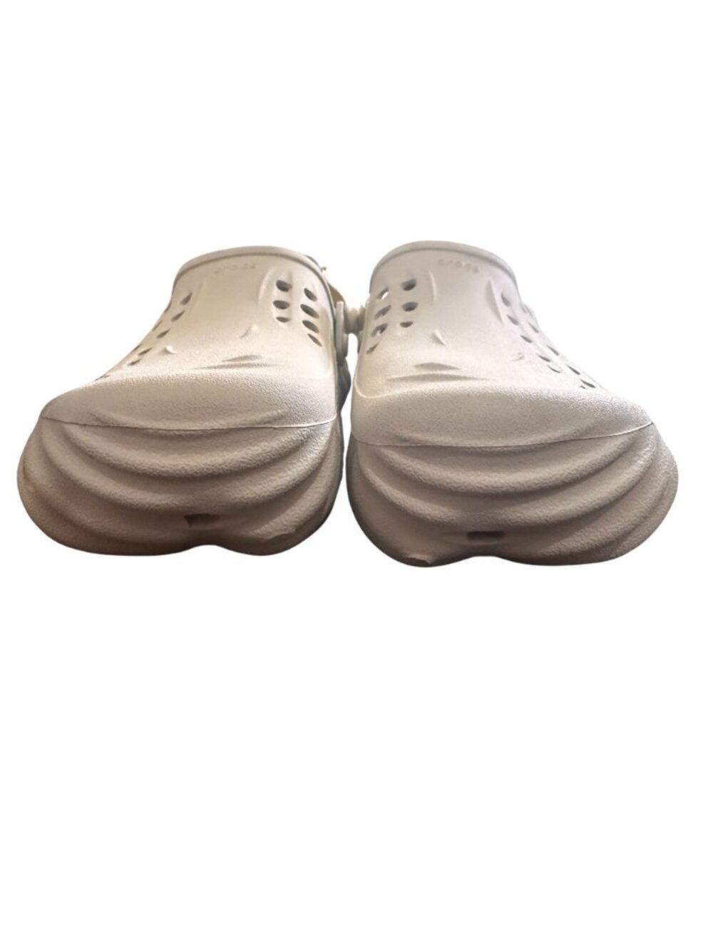 CROCS Platform Echo Clog Mens 13 Beige Comfort Slip On Workwear Casual Slippers - Picture 9 of 15